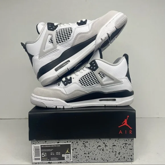 Nike Air Jordan 4 Retro GS “Military Black” NEW 2022 - Picture 3 of 4